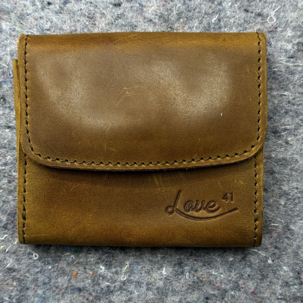Love 41 Leather Wallet Bundle Handmade Brown Wallet Card Holder Set -502